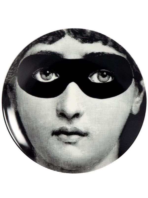 Fornasetti graphic-print porcelain wall plate | Browns Decorative Trays & Plates