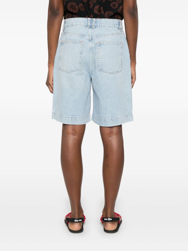 FRAME Blue Organic Cotton Denim Shorts | Browns Denim Shorts