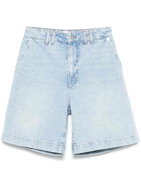 FRAME Blue Organic Cotton Denim Shorts | Browns Denim Shorts