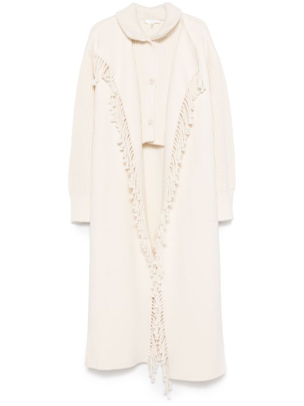 FRAME Fringed Wool Coat | Browns Single Breasted Coats