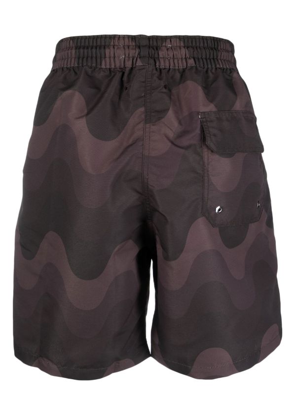 Frescobol Carioca Brown Graphic Print Swim Shorts | Browns Swim & Board Shorts