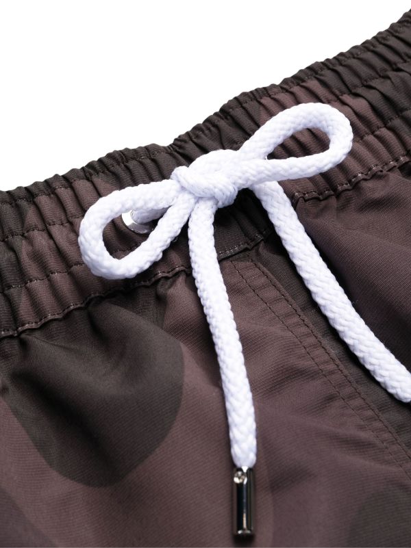 Frescobol Carioca Brown Graphic Print Swim Shorts | Browns Swim & Board Shorts