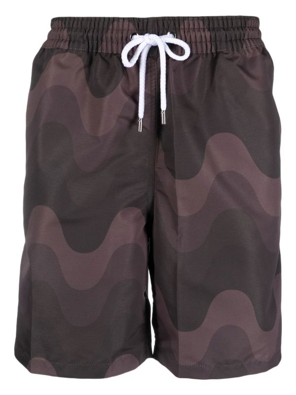 Frescobol Carioca Brown Graphic Print Swim Shorts | Browns Swim & Board Shorts