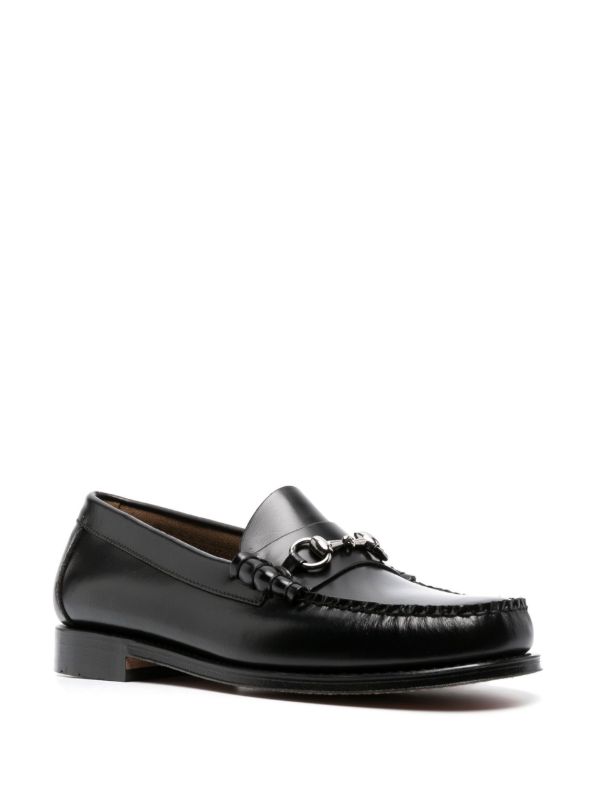 G.H. Bass & Co. Black Lincoln Heritage Leather Loafers | Browns Loafers