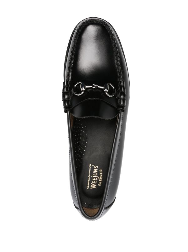 G.H. Bass & Co. Black Lincoln Heritage Leather Loafers | Browns Loafers