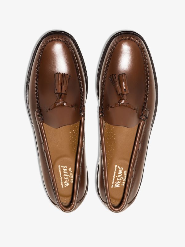 G.H. Bass & Co. Brown Weejuns Larkin Tassel Leather Loafers | Browns Loafers