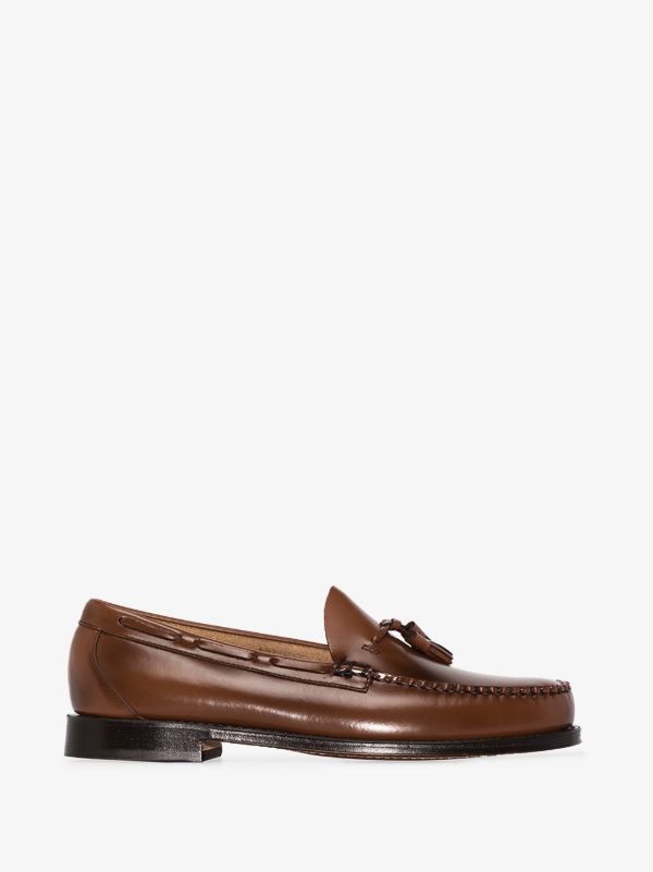 G.H. Bass & Co. brown weejuns larkin tassel leather loafers | Browns Loafers