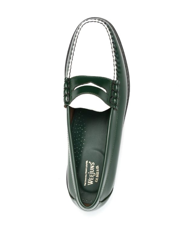 G.H. Bass & Co. Green Larson Leather Loafers | Browns Loafers
