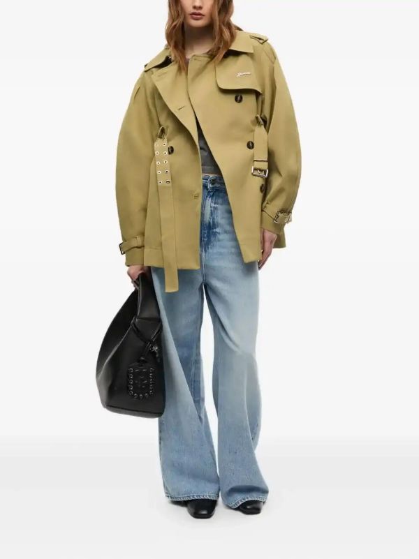 GANNI Balloon-sleeve Trench Coat | Browns Trench Coats & Raincoats