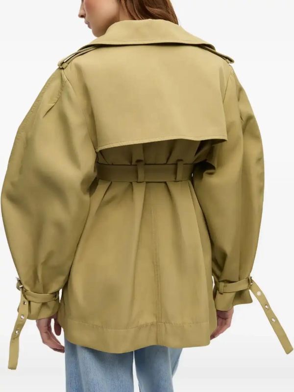 GANNI Balloon-sleeve Trench Coat | Browns Trench Coats & Raincoats