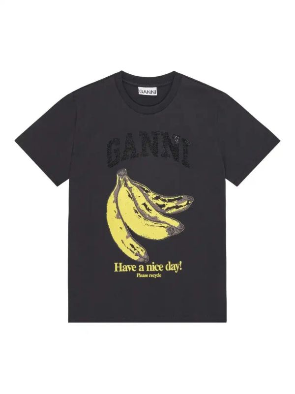 GANNI banana-print T-shirt | Browns T-Shirts & Jersey Shirts