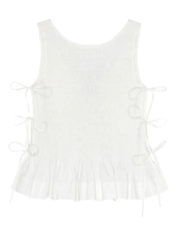 GANNI chambray seersucker top | Browns Vests & Tank Tops