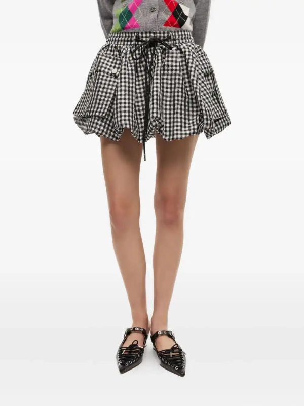 GANNI Checked Bubble Skirt | Browns Full Skirts