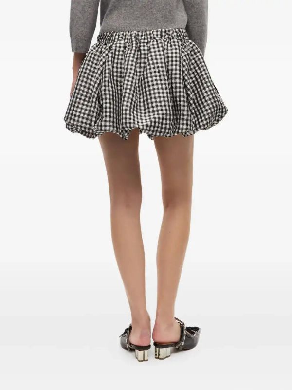 GANNI Checked Bubble Skirt | Browns Full Skirts