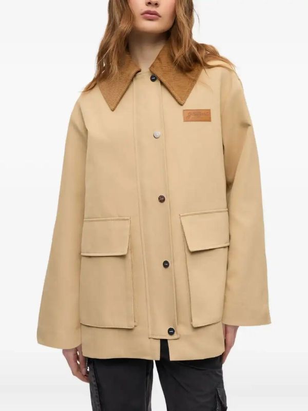 GANNI Corduroy-collar Utility Jacket | Browns Oversized Jackets