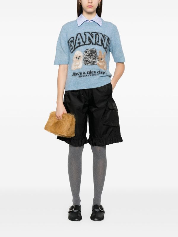 GANNI Duchess Bermuda Shorts | Browns Knee-Length Shorts