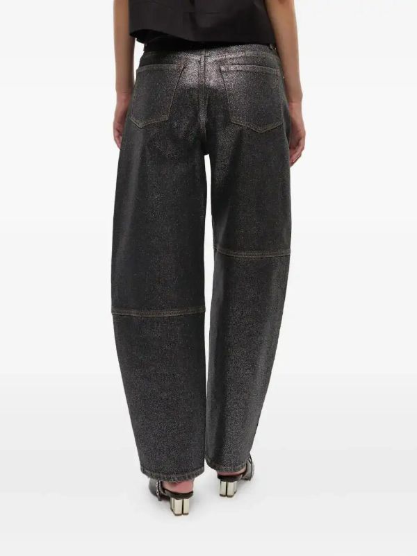 GANNI Foil Stary Jeans | Browns Straight-Leg Jeans