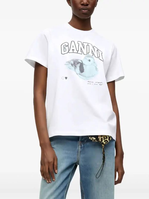 GANNI organic cotton T-shirt | Browns T-Shirts & Jersey Shirts