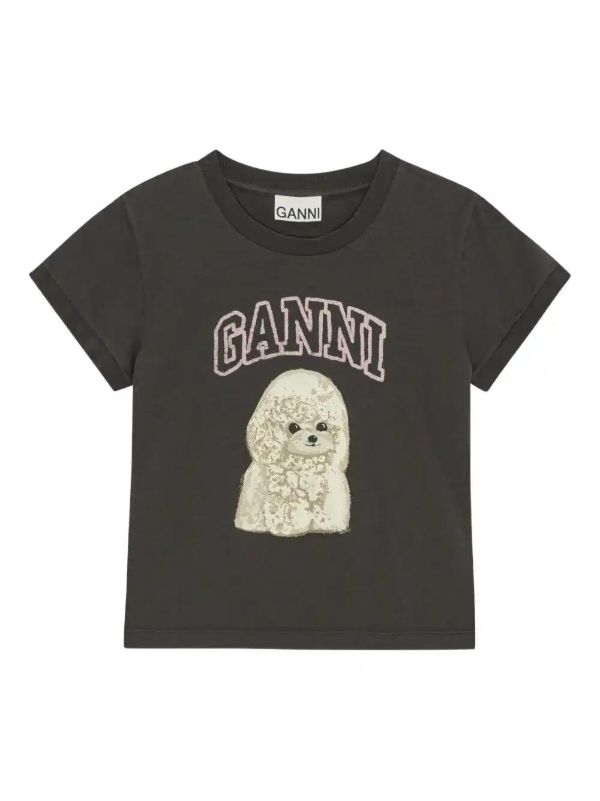 GANNI poddle-print T-shirt | Browns T-Shirts & Jersey Shirts