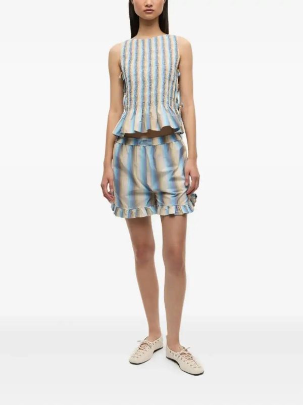 GANNI Striped Shorts | Browns Short & Mini Shorts