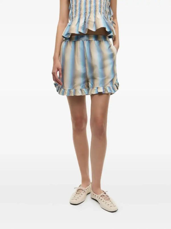 GANNI Striped Shorts | Browns Short & Mini Shorts