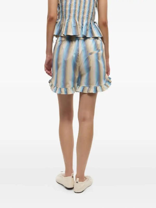 GANNI Striped Shorts | Browns Short & Mini Shorts