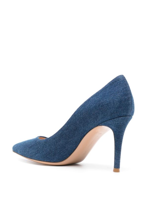 Gianvito Rossi 85mm Denim Pumps | Browns Pumps