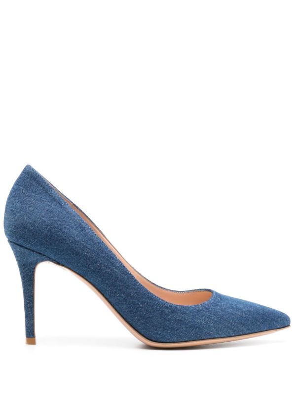 Gianvito Rossi 85mm Denim Pumps | Browns Pumps