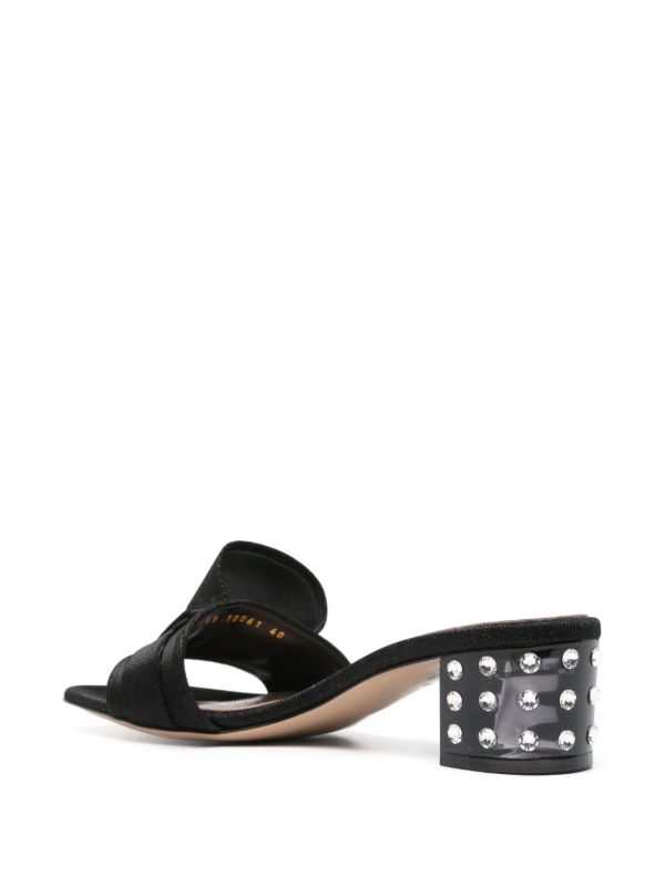 Gianvito Rossi Black 45mm Flash Mules | Browns Mules