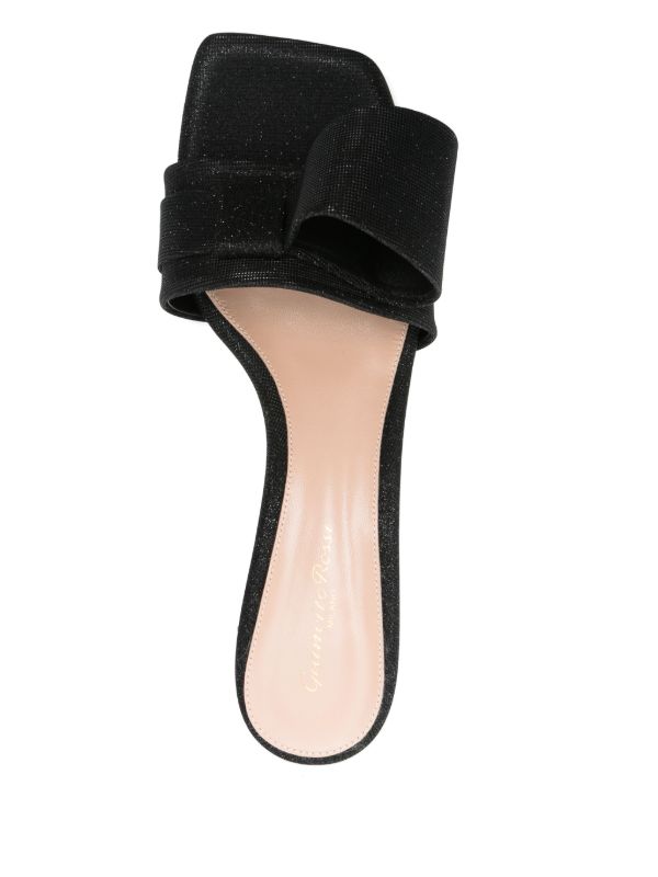 Gianvito Rossi Black 45mm Flash Mules | Browns Mules