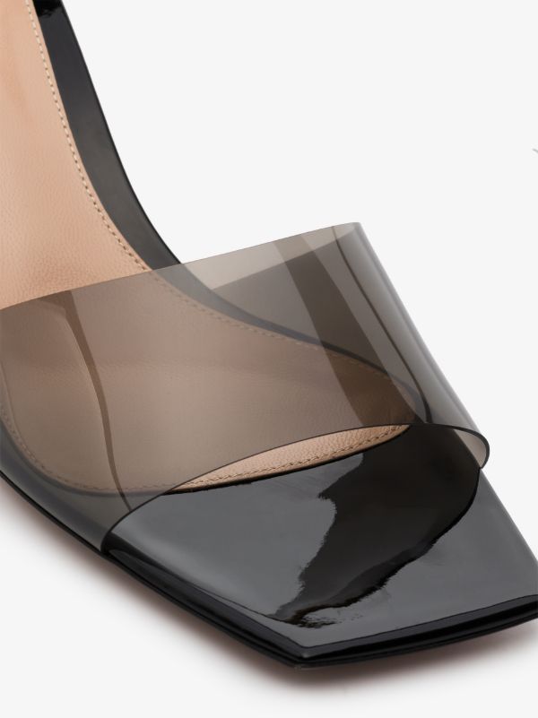 Gianvito Rossi Black 55 PVC Sandals | Browns Sandals