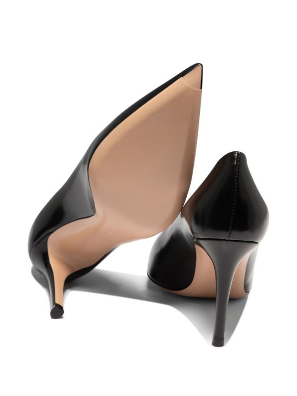 Gianvito Rossi Black Robbie 85 Leather Pumps | Browns Pumps