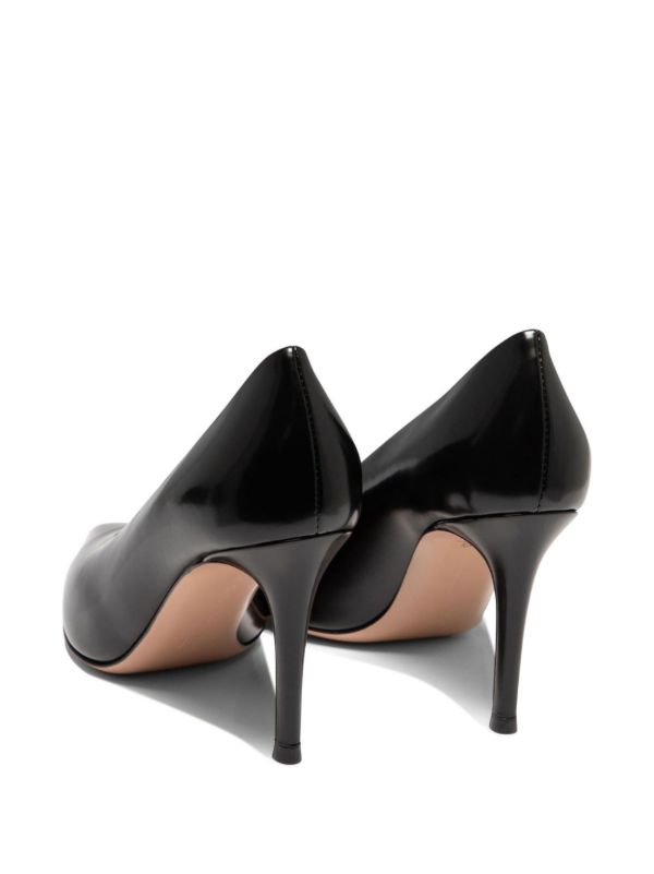 Gianvito Rossi Black Robbie 85 Leather Pumps | Browns Pumps