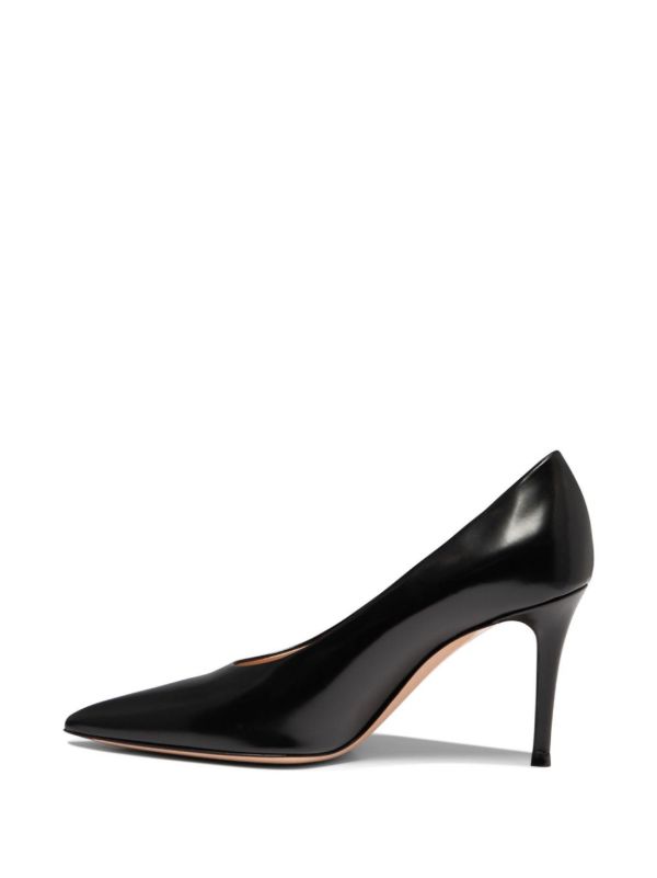 Gianvito Rossi Black Robbie 85 Leather Pumps | Browns Pumps