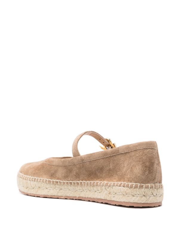 Gianvito Rossi Brown Elda Suede Espadrilles | Browns Espadrilles