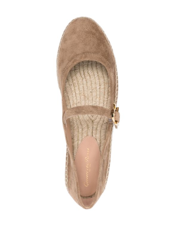 Gianvito Rossi Brown Elda Suede Espadrilles | Browns Espadrilles