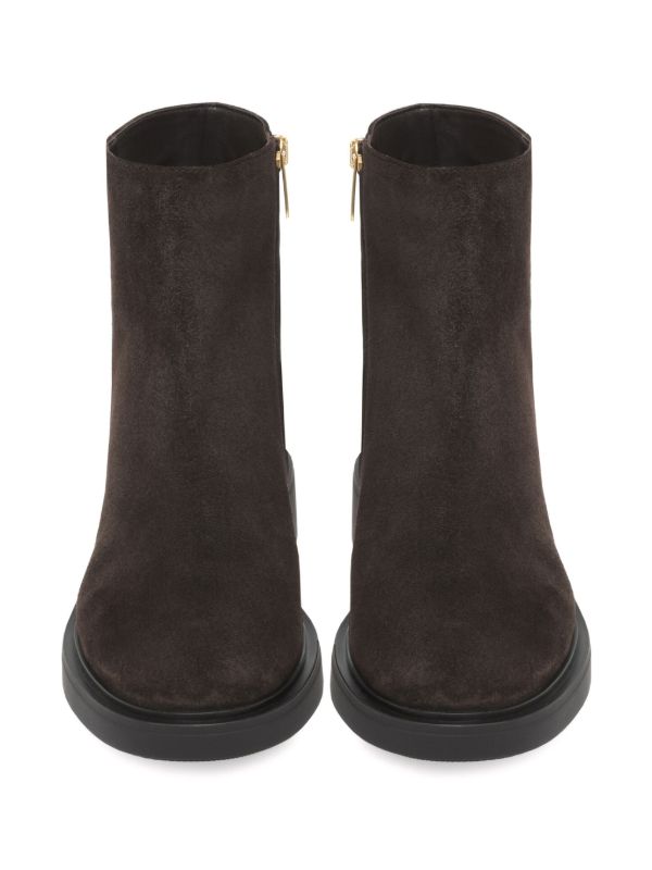 Gianvito Rossi Brown Lexington Suede Ankle Boots | Browns Boots