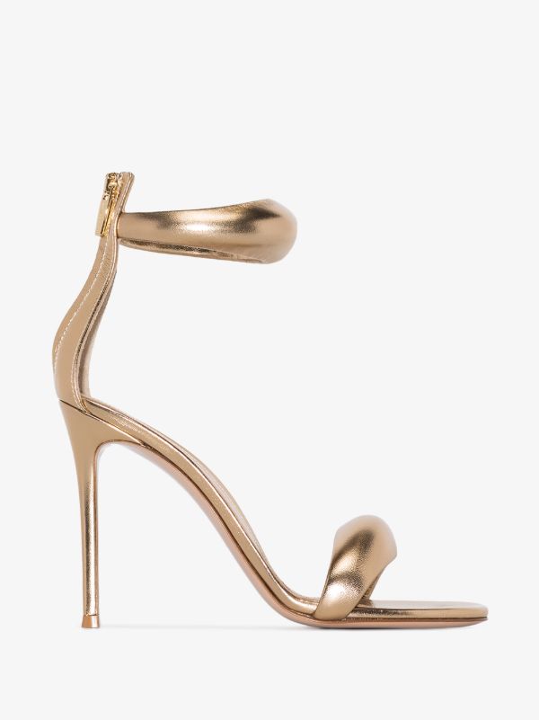 Gianvito Rossi gold Bijoux 105 leather sandals | Browns Sandals
