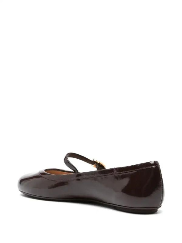 Gianvito Rossi Leather Ballet Flats | Browns Ballerina Shoes