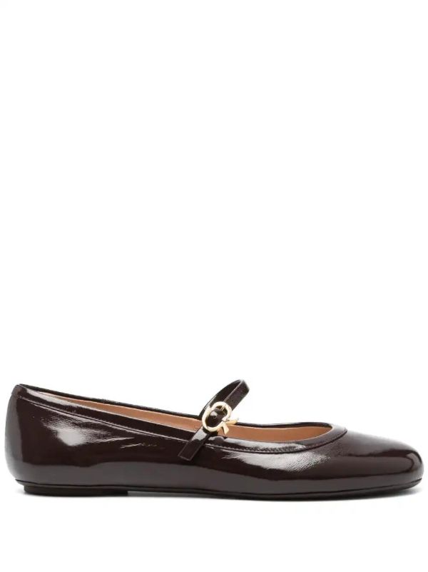 Gianvito Rossi leather ballet flats | Browns Ballerina Shoes