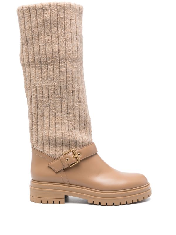 Gianvito Rossi Neutral Thurso Boots | Browns Boots
