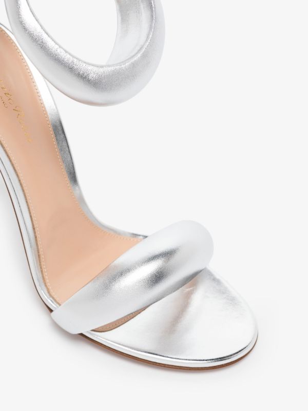 Gianvito Rossi Silver Bijoux 105 Leather Sandals | Browns Sandals