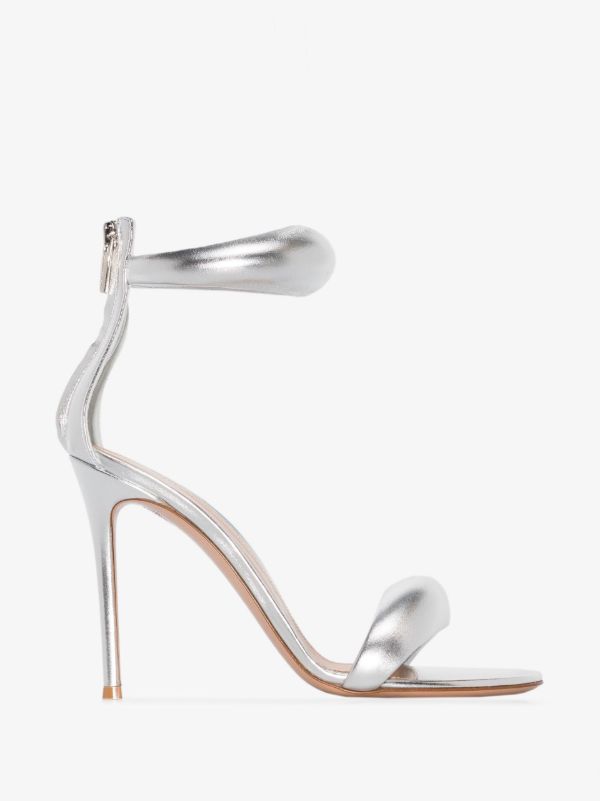 Gianvito Rossi silver Bijoux 105 leather sandals | Browns Sandals