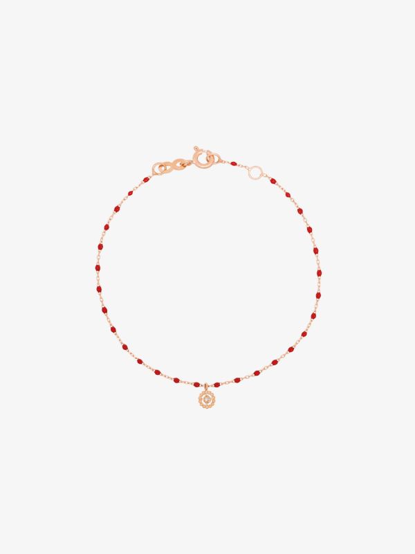 Gigi Clozeau 18K rose gold 17 CM beaded diamond bracelet | Browns Fine Bracelets