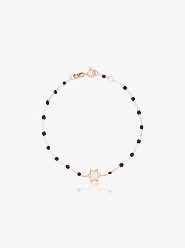 Gigi Clozeau 18K rose gold 17 CM diamond star beaded bracelet | Browns Fine Bracelets