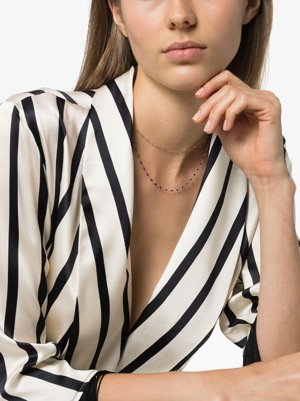 Gigi Clozeau 18K Rose Gold 42 CM Beaded Necklace | Browns Fine Bracelets