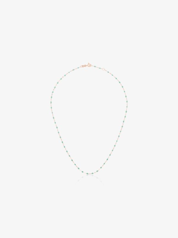 Gigi Clozeau 18K rose gold 42 CM beaded necklace | Browns Fine Necklaces
