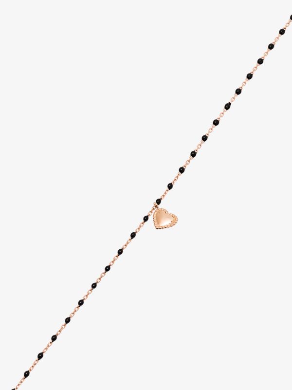Gigi Clozeau 18K Rose Gold 42 CM Heart Beaded Necklace | Browns Fine Necklaces