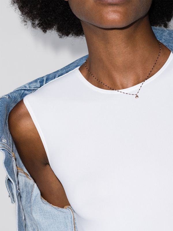 Gigi Clozeau 18K Rose Gold 42 CM Heart Beaded Necklace | Browns Fine Necklaces