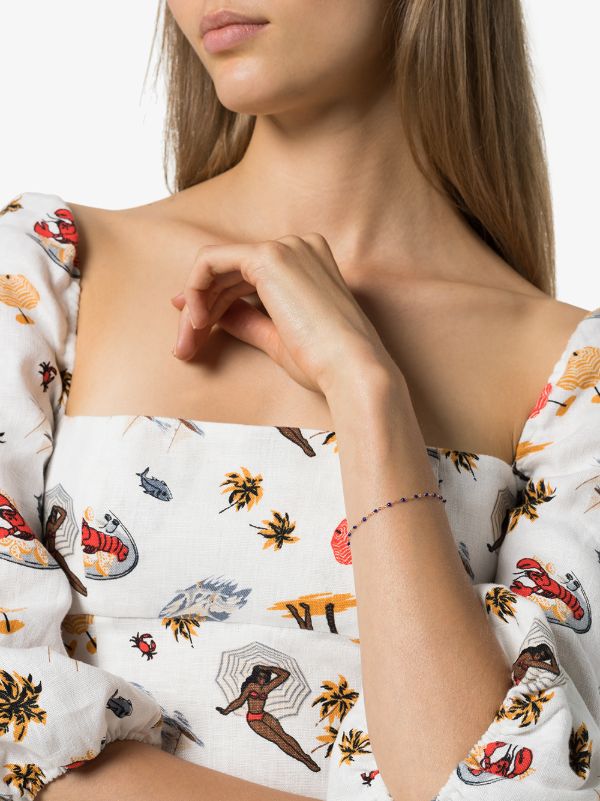 Gigi Clozeau 18K Rose Gold And Blue Beaded Bracelet | Browns Fine Bracelets